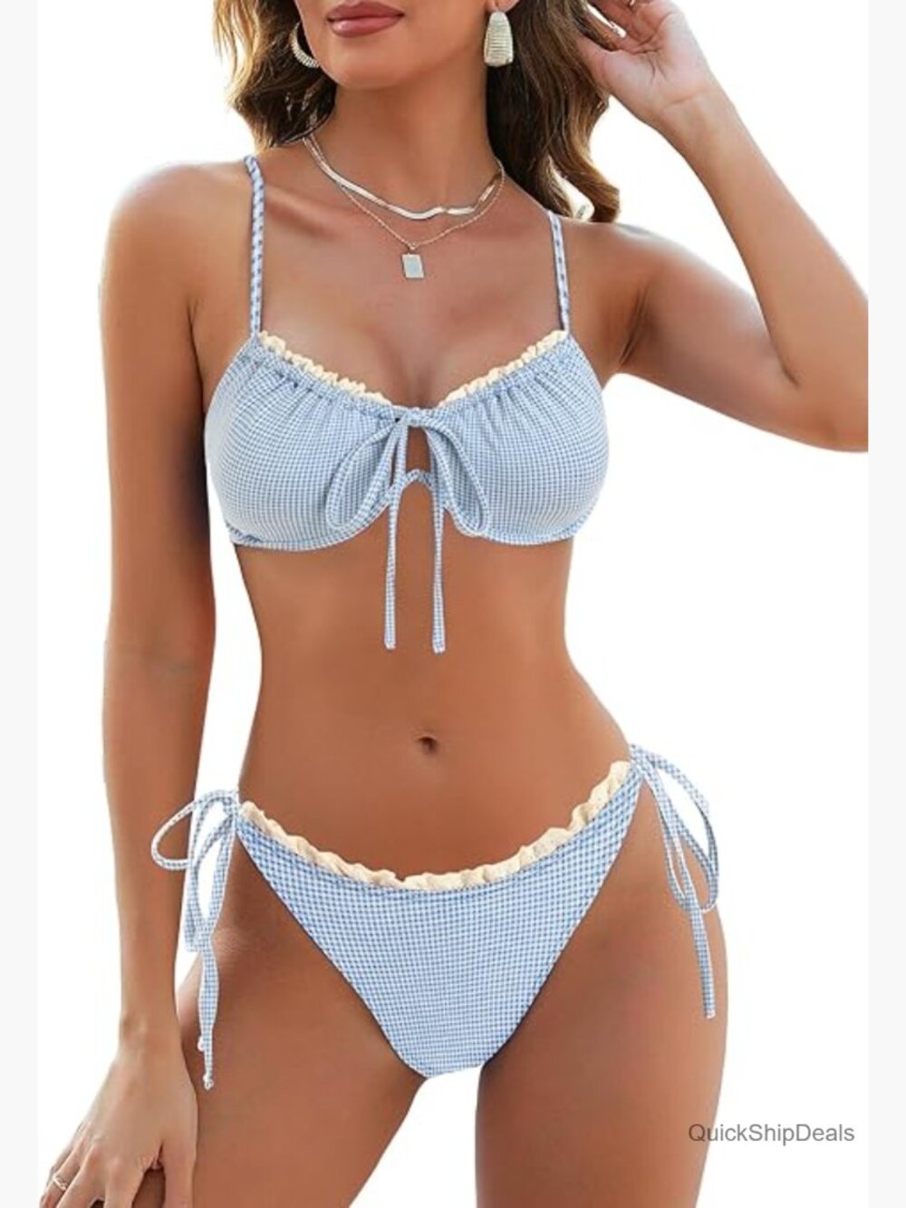 High Cut Bikini Set String Two Piece Underwire Swimsuit Cheeky Brazilian Cut
